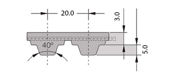 t20 - Полиуретановые зубчатые ремни — SYNCHROFLEX